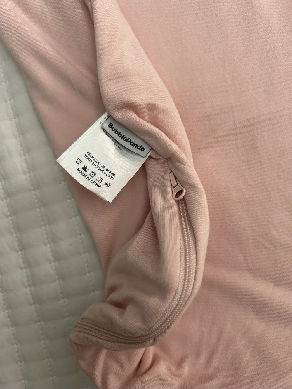 BubblePanda Bamboo Sleep Sack 0.5 TOG - Blush Size M